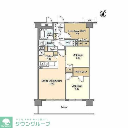 ドゥーエ武蔵浦和の物件間取画像